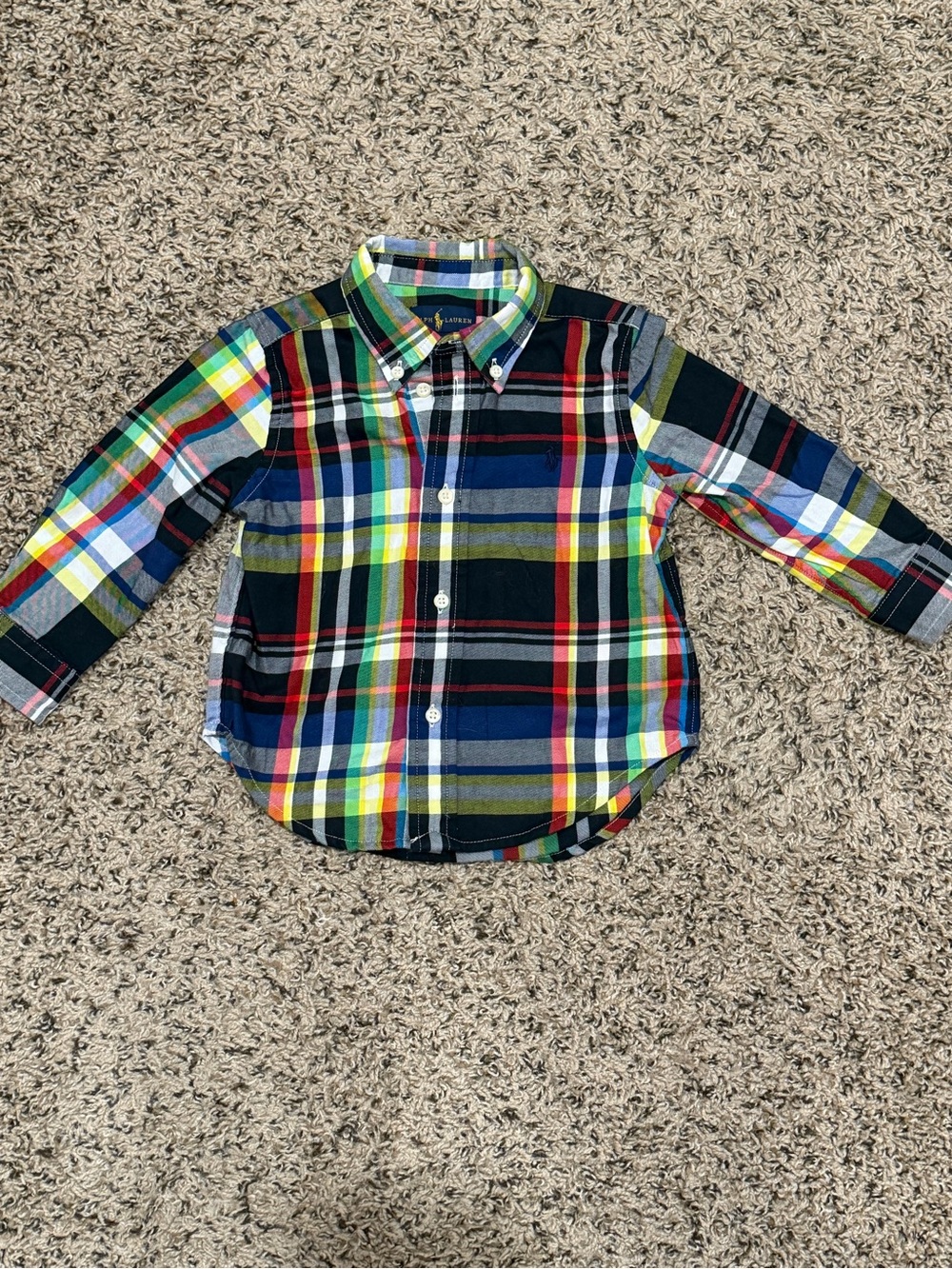 Ralph Lauren Boys Multicolor Plaid Button-Down Shirt